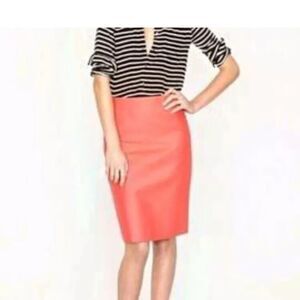 J Crew No. 2 Pencil Skirt in Coral | Size 12